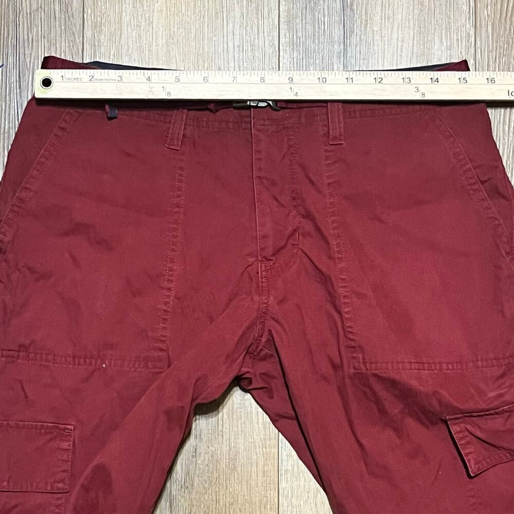 Vtg Abercrombie Fitch Convertible Cargo Pants Womens 6 Low Rise Red Flare 90s - Picture 10 of 11